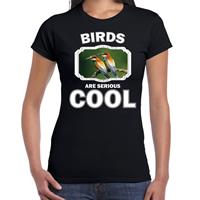 Bellatio Dieren vogels t-shirt Zwart
