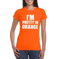 Bellatio I'm pretty in orange t-shirt Oranje