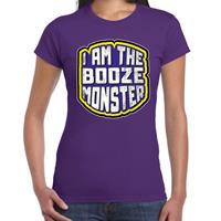 Bellatio Halloween - Halloween I am the booze monster/ drankmonster verkleed t-shirt Paars