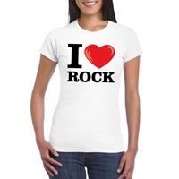 Bellatio I love rock t-shirt Wit