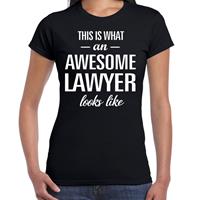 Bellatio Awesome lawyer - geweldige advocate cadeau t-shirt Zwart