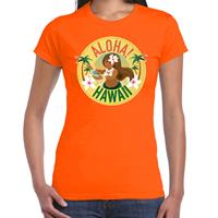 Bellatio Hawaii feest t-shirt / shirt Aloha Hawaii voor dames - Oranje