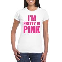 Bellatio I am pretty in pink shirt Wit