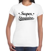 Bellatio Super stagiaire cadeau t-shirt wit voor dames - stage kado shirt