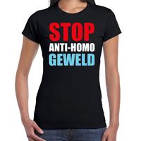 Bellatio Stop anti homo geweld protest t-shirt Zwart