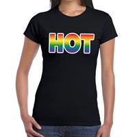 Bellatio Hot gay pride t-shirt Zwart