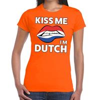 Bellatio Kiss me i'm Dutch t-shirt Oranje