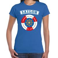 Bellatio Zeeman/sailor verkleed t-shirt Blauw