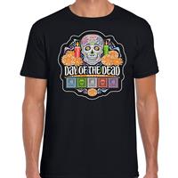 Bellatio Day of the dead / Dag van de doden verkleed t-shirt Zwart