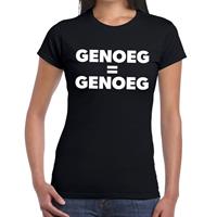Bellatio Genoeg is genoeg tekst t-shirt Zwart