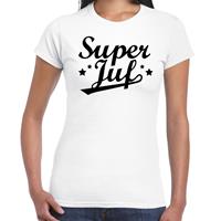 Bellatio Super juf cadeau t-shirt voor dames - Einde schooljaar/ juffendag cadeau
