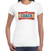 Vintage Super coach cadeau / kado t-shirt Wit