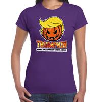 Bellatio Halloween - Trumpkin make Halloween great again verkleed t-shirt Paars