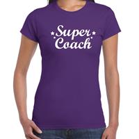 Bellatio Super coach cadeau t-shirt Paars