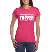 Bellatio Topper t-shirt fuchsia Roze