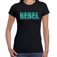 Bellatio Rebel t-shirt Zwart