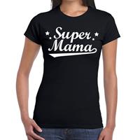 Bellatio Super mama cadeau t-shirt Zwart