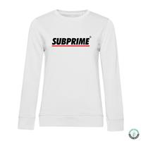 Subprime Sweater Stripe White Dames Wit