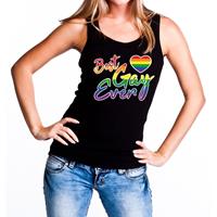 Bellatio Best gay ever regenboog gaypride tanktop - Zwart