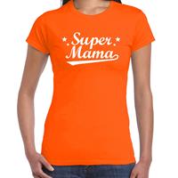 Bellatio Super mama cadeau t-shirt Oranje