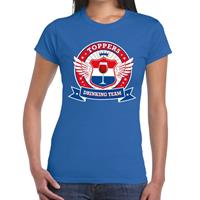 Bellatio Toppers drinking team t-shirt / t-shirt Blauw