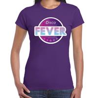 Bellatio Disco fever feest t-shirt paars voor dames - Paars