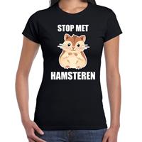 Bellatio Stop met hamsteren t-shirt Zwart
