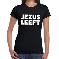 Bellatio Jezus leeft tekst t-shirt Zwart
