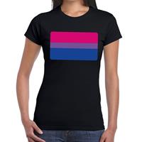 Bellatio Gay pride Biseksueel vlag t-shirt Zwart