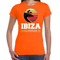 Bellatio Ibiza zomer t-shirt / shirt Ibiza summer voor dames - Oranje