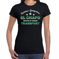 Bellatio El Chapo famous gangster cadeau t-shirt Zwart