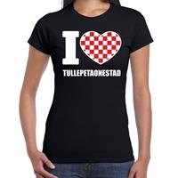 Bellatio Carnaval t-shirt I love Tullepetaonestad voor dames- Zwart