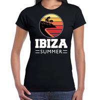 Bellatio Ibiza zomer t-shirt / shirt Ibiza summer voor dames - Zwart