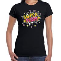 Bellatio Super mom cadeau t-shirt Zwart