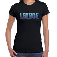 Bellatio Lennon muziek kado t-shirt Zwart