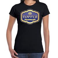 Bellatio Topper glamour girl t-shirt voor de Toppers Zwart