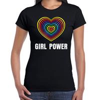 Bellatio Regenboog hart Girl Power gay pride / parade Zwart
