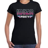 Bellatio Ibiza party feest t-shirt zwart voor dames - Zwart