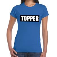 Bellatio Topper in kader t-shirt Blauw