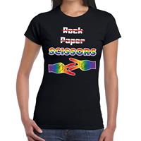 Bellatio Gaypride Rock Paper Scissors t-shirt - Zwart