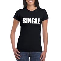 Bellatio Single/ vrijgezel tekst t-shirt Zwart