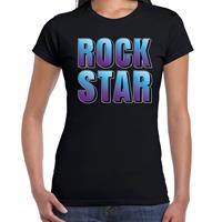 Bellatio Rockstar cadeau t-shirt Zwart