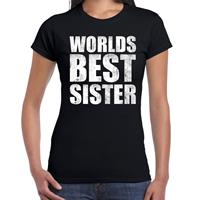 Bellatio Worlds best sister cadeau t-shirt Zwart