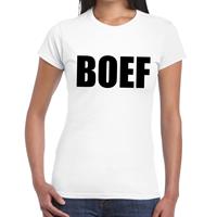 Bellatio BOEF tekst t-shirt Wit