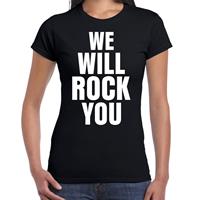 Bellatio We will rock you t-shirt Zwart