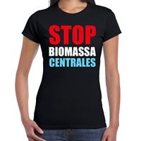 Bellatio Stop biomassa centrales protest t-shirt Zwart