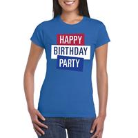 Toppers Official Merchandise Blauw Toppers in concert t-shirt Happy Birthday party dames - Officiele Toppers in concert merchandise