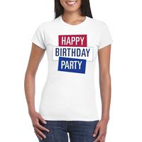 Toppers Official Merchandise Wit Toppers in concert t-shirt Happy Birthday party dames - Officiele Toppers in concert merchandise