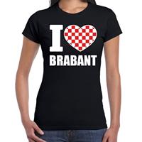 Bellatio T-shirt I love Brabant voor dames - Zwart