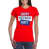 Toppers Official Merchandise Rood Toppers in concert t-shirt Happy Birthday party dames - Officiele Toppers in concert merchandise
